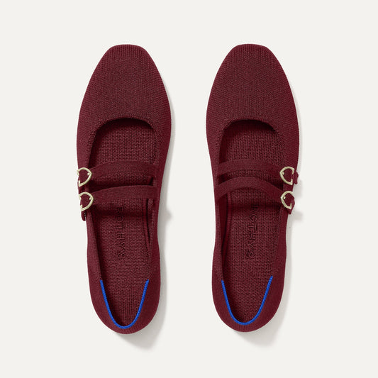 The Double Buckle Mary Jane in Cabernet | Rothys Women