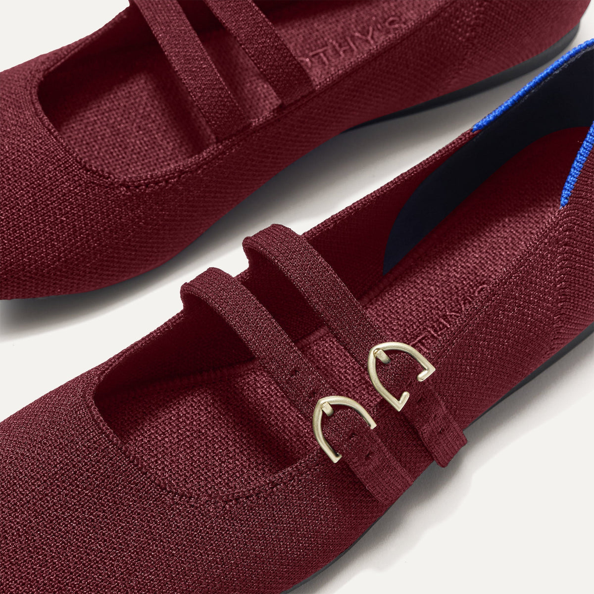 The Double Buckle Mary Jane in Cabernet | Rothys Women