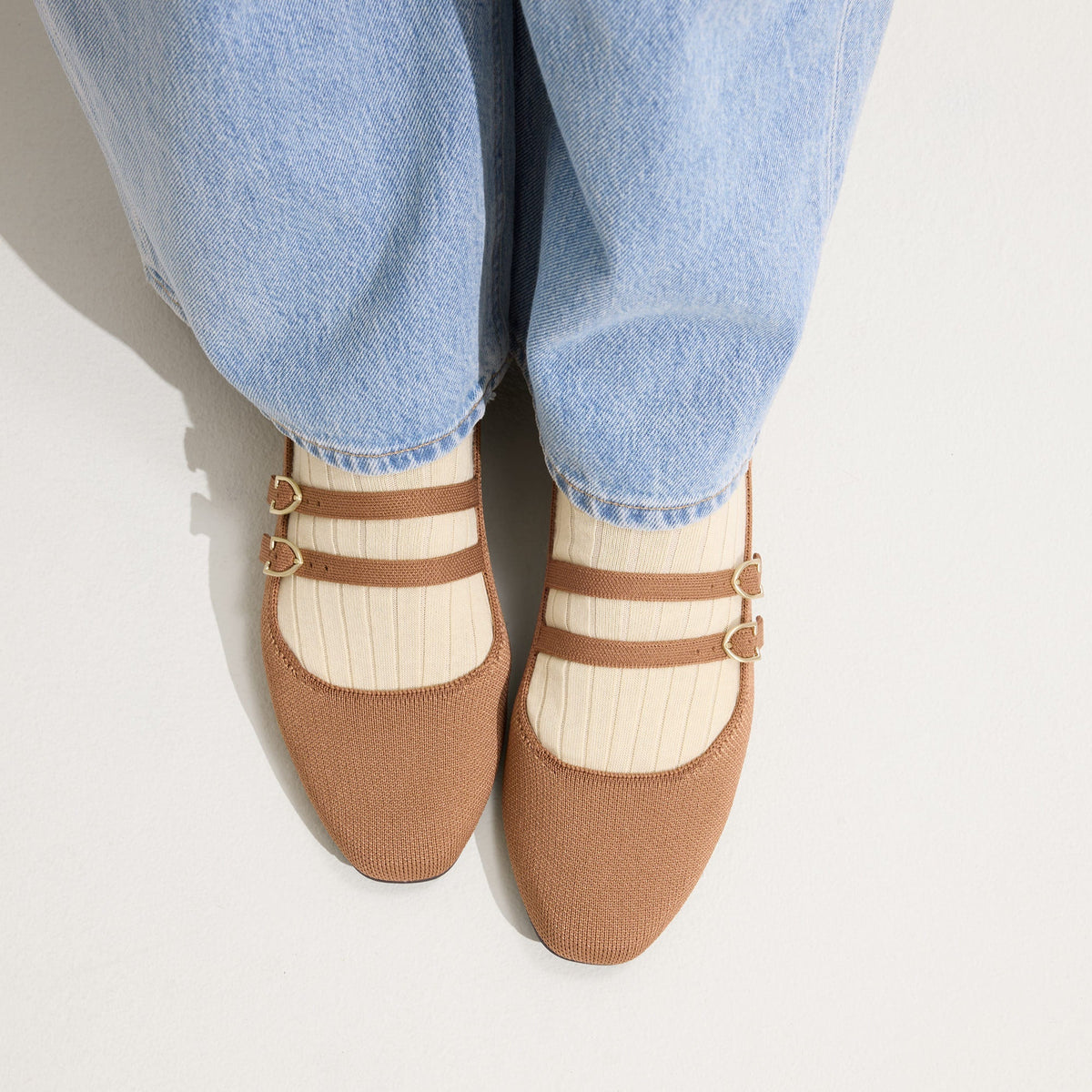 The Double Buckle Mary Jane in Java Chip | Rothys Women
