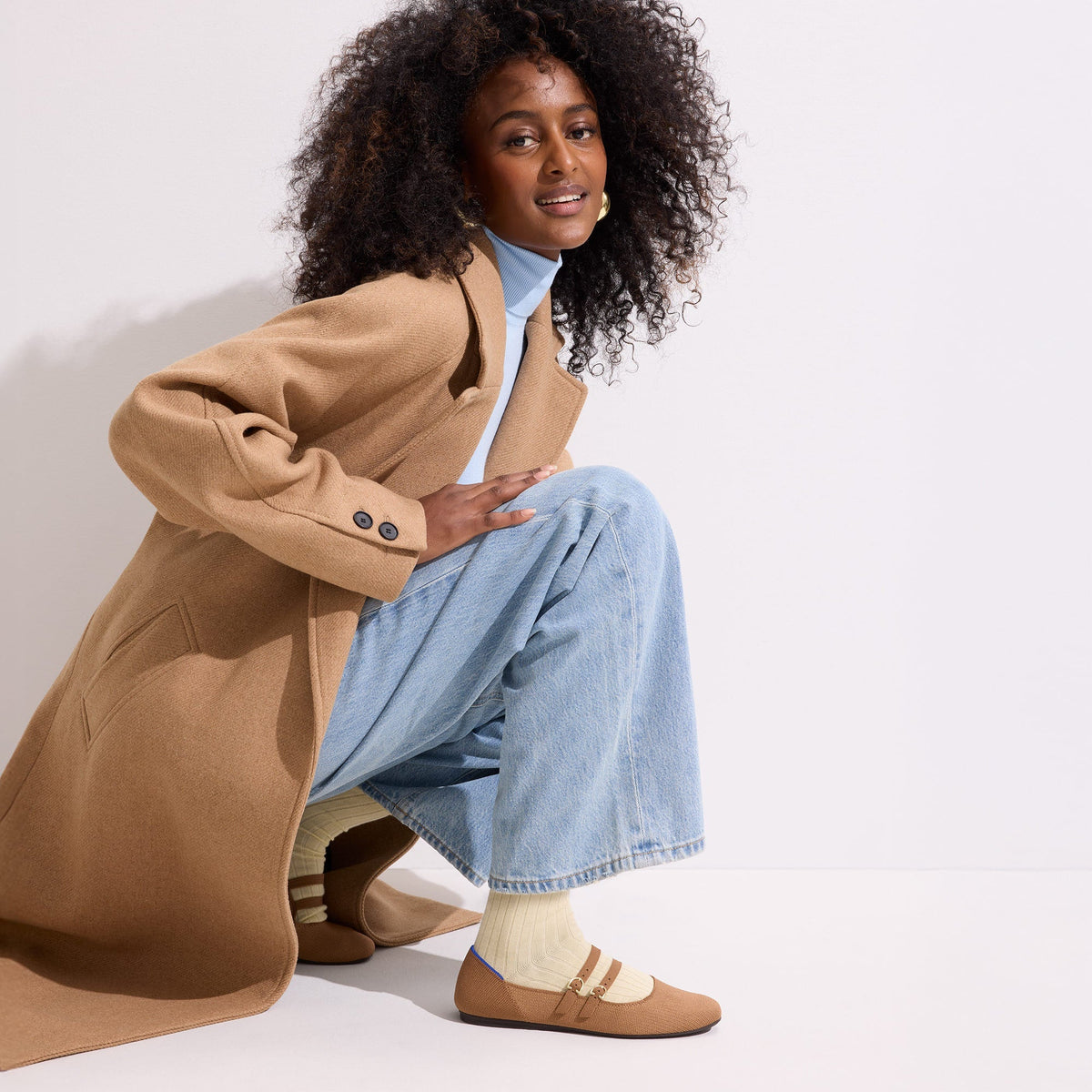 The Double Buckle Mary Jane in Java Chip | Rothys Women