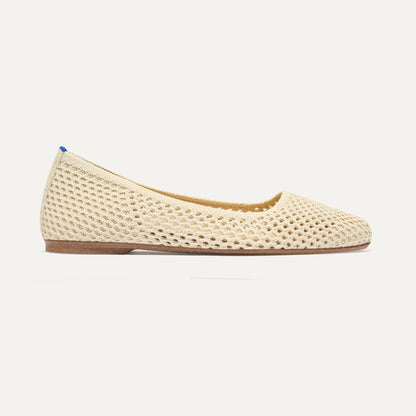 The Max Square in Off White Mesh | Rothys Women