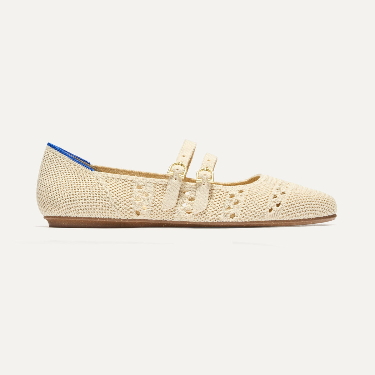 The Double Buckle Mary Jane in Powder Crochet | Rothys Women
