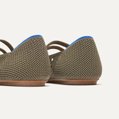 The Double Buckle Mary Jane in Safari Crochet | Rothys Women