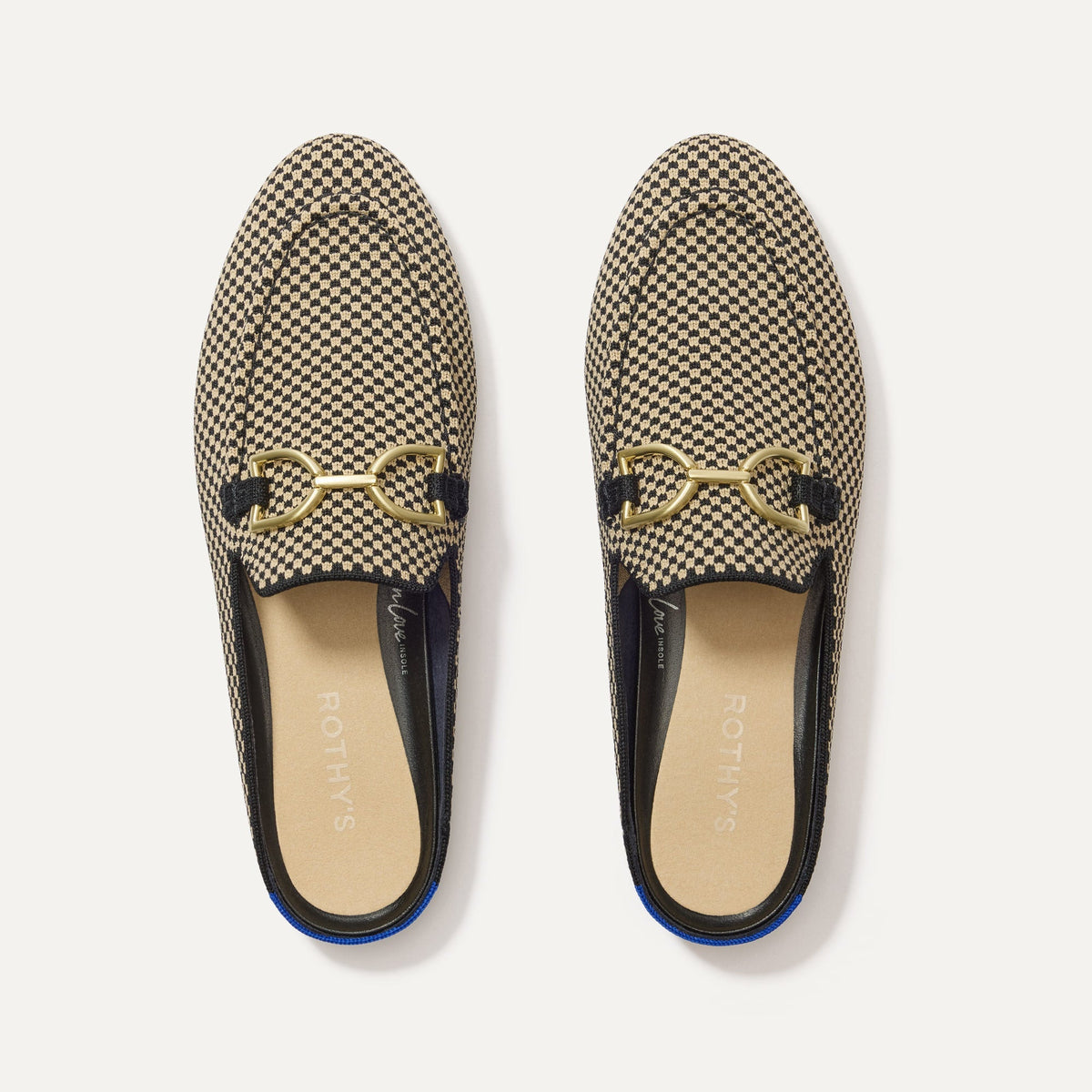 The Double Bit Loafer Mule in Classic Micro Check | Rothys Women