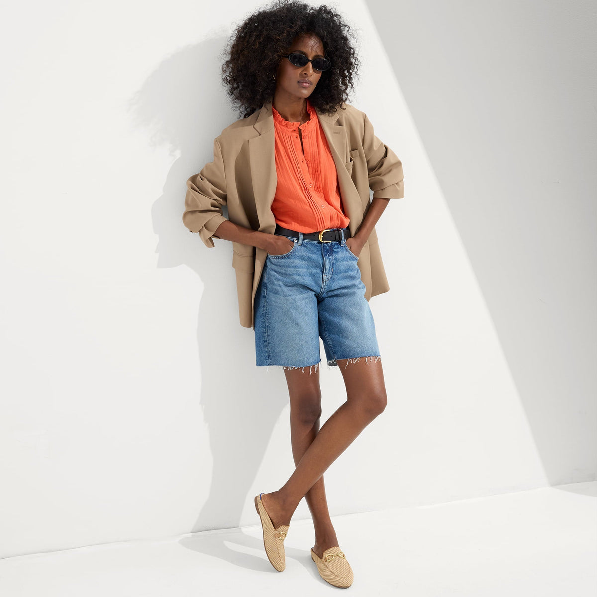 The Double Bit Loafer Mule in Waffle Micro Check | Rothys Women