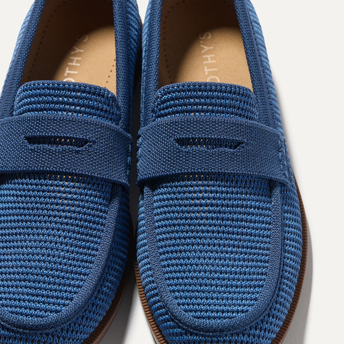 The Penny Loafer in Blue Raffia-Knit for Women | Rothys Women