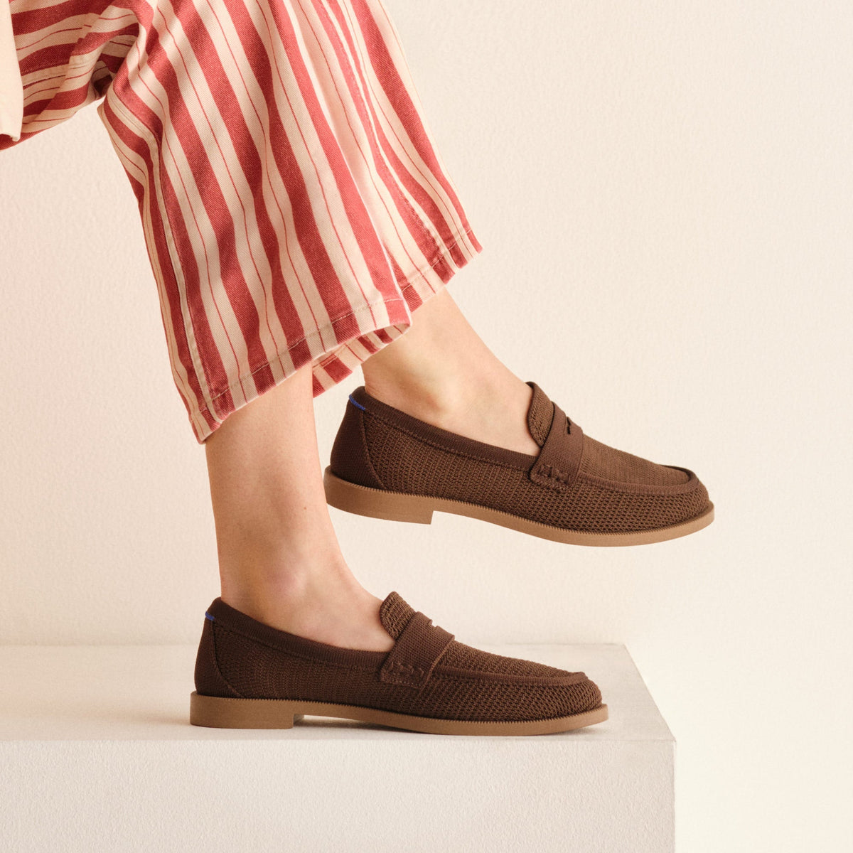 The Penny Loafer in Cinnamon Raffia-Knit for Women | Rothys Women