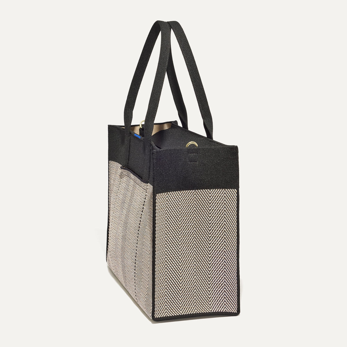 The Classic Tote in Black Herringbone | Rothys Bags